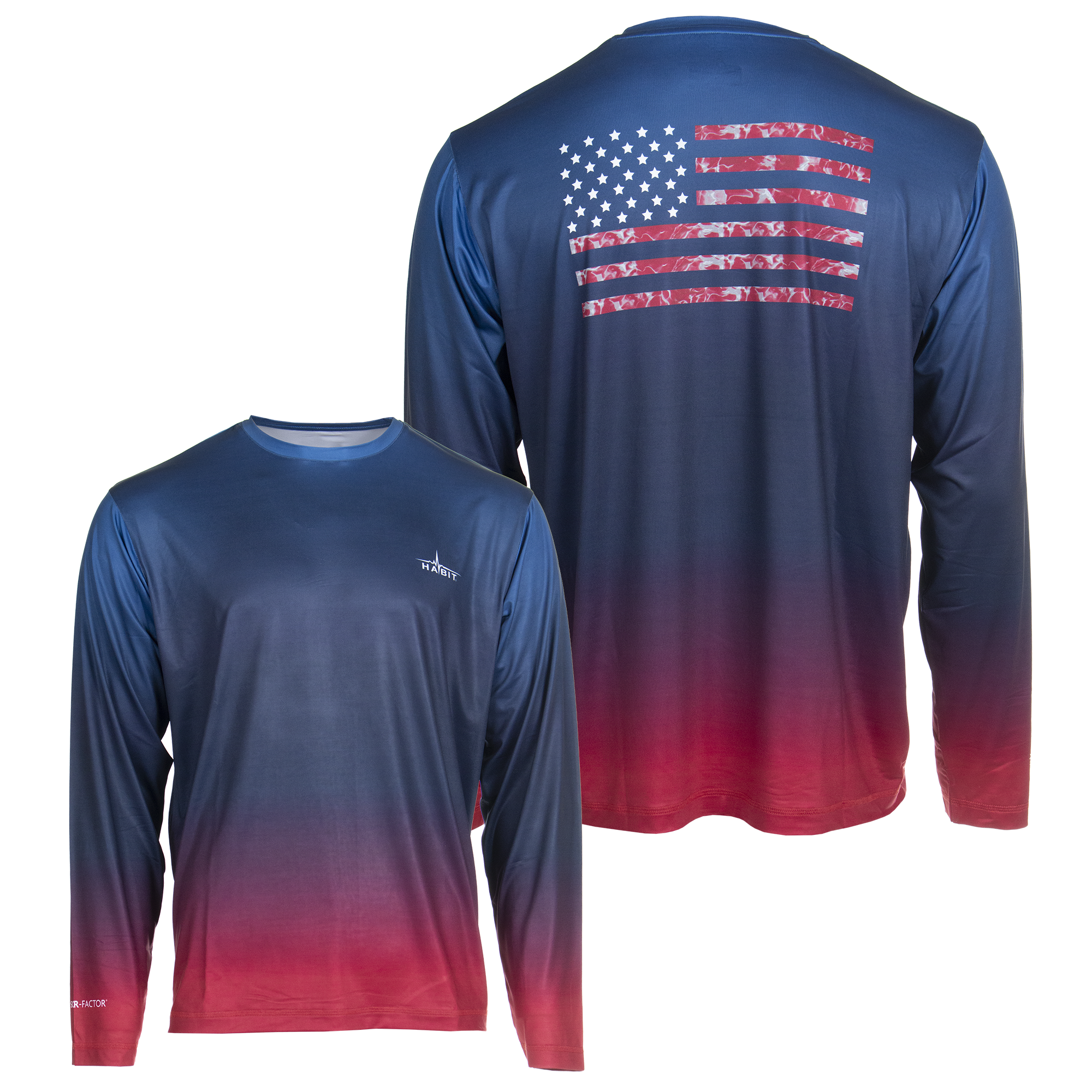 【AMERICANA】 WEEKEND LONG SLEEVE TEE Men's Americana Long Sleeve Performance Tee – Habit Outdoors