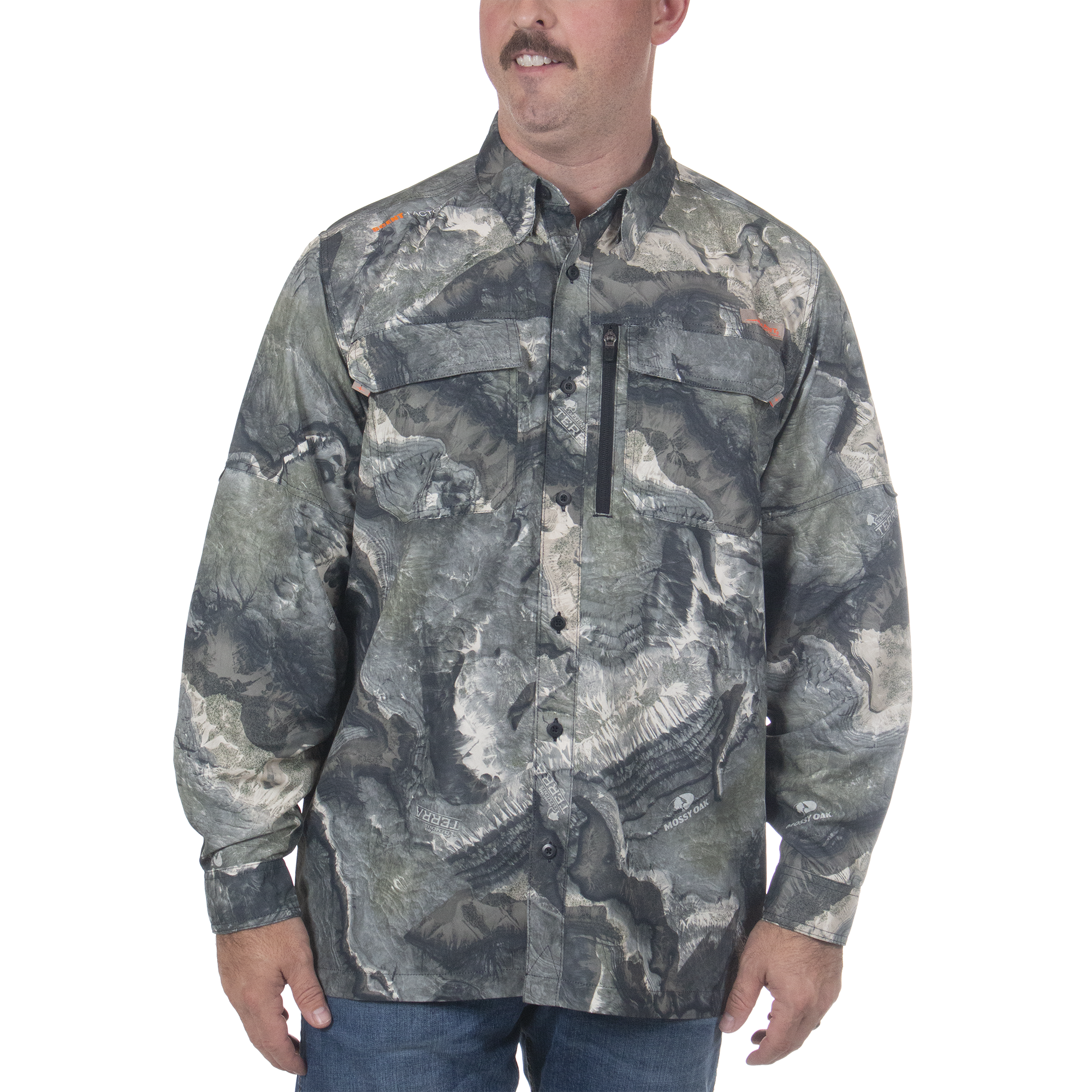 long sleeve camo dress shirt Men's Hatcher Pass Long Sleeve Camo Guide Shirt