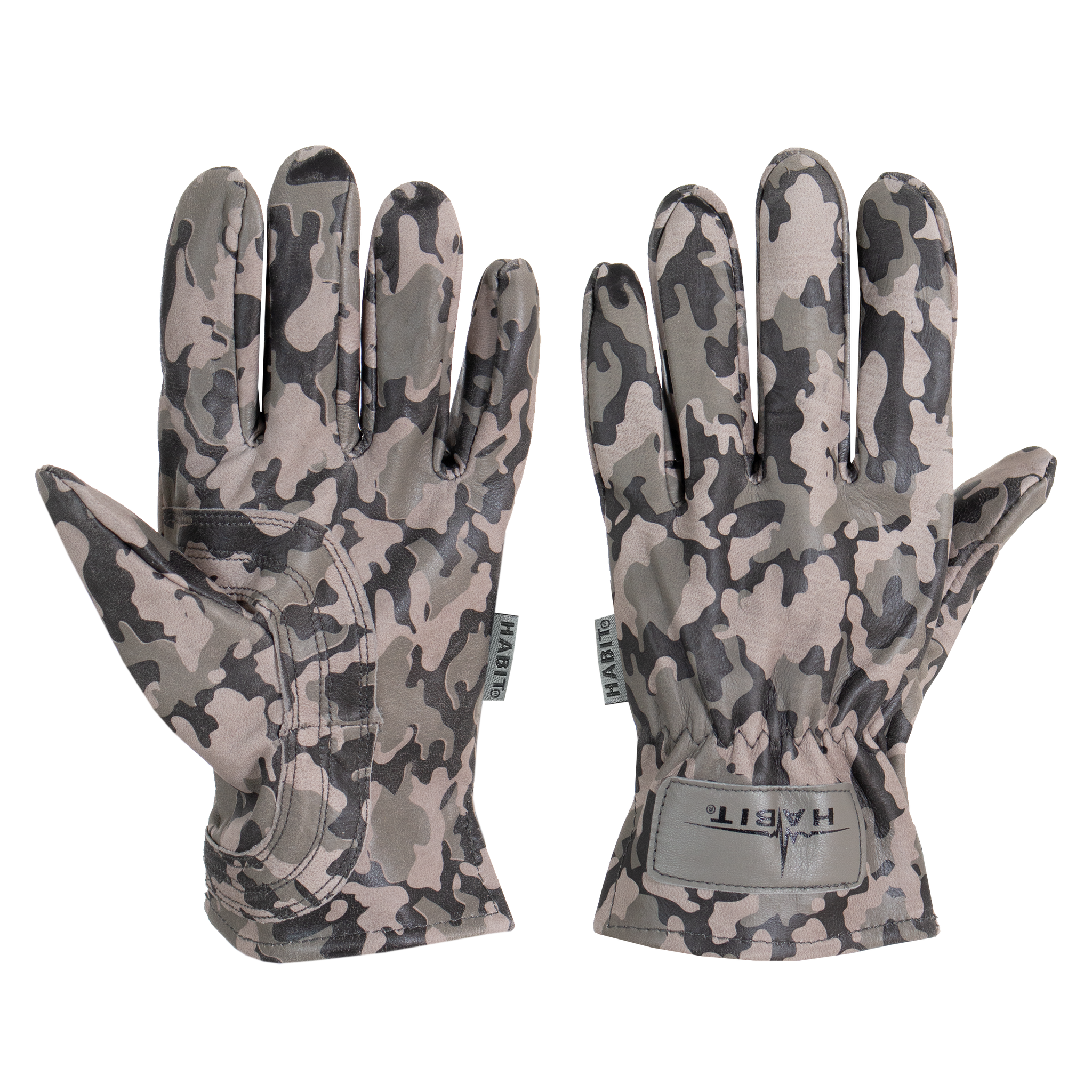All-Purpose Camo Leather Gloves, Brown Camo / M