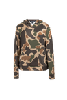 Youth Summit Park Performance Hoodie Woodland Vintage Camo Wren Front