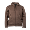Men's Heavy Weight Full Zip Hoodie Major Brown front on form