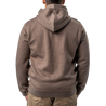 Men's Heavy Weight Full Zip Hoodie Major Brown back on model