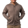 Men's Heavy Weight Full Zip Hoodie Major Brown Hand pockets