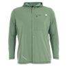 Men's Shadow Series Performance Hybrid Hoodie Vinyard Green Front on form