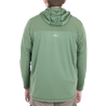 Men's Shadow Series Performance Hybrid Hoodie Vinyard Green back on model