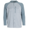 Men's Outdoor Hybrid Hoodie Blue Heather front on form