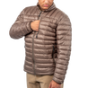 Men's Recycled Synthetic Down Puffer Major Brown Chest pocket