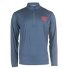 MLF Men's 1/4 Zip Performance Layer Ensign Blue front on form