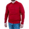 Men's Wind Drift Mesh Hoodie Brick Red Front on model