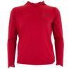 Men's Wind Drift Mesh Hoodie Brick Red Front on form