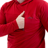 Men's Wind Drift Mesh Hoodie Brick Red  chest pocket