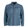Men’s Outdoor Fleece Overshirt Midnight Navy Front on form 