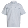 Men’s Skirr River Short Sleeve River Guide Fishing Shirt Dockside Granite Gray Front on form