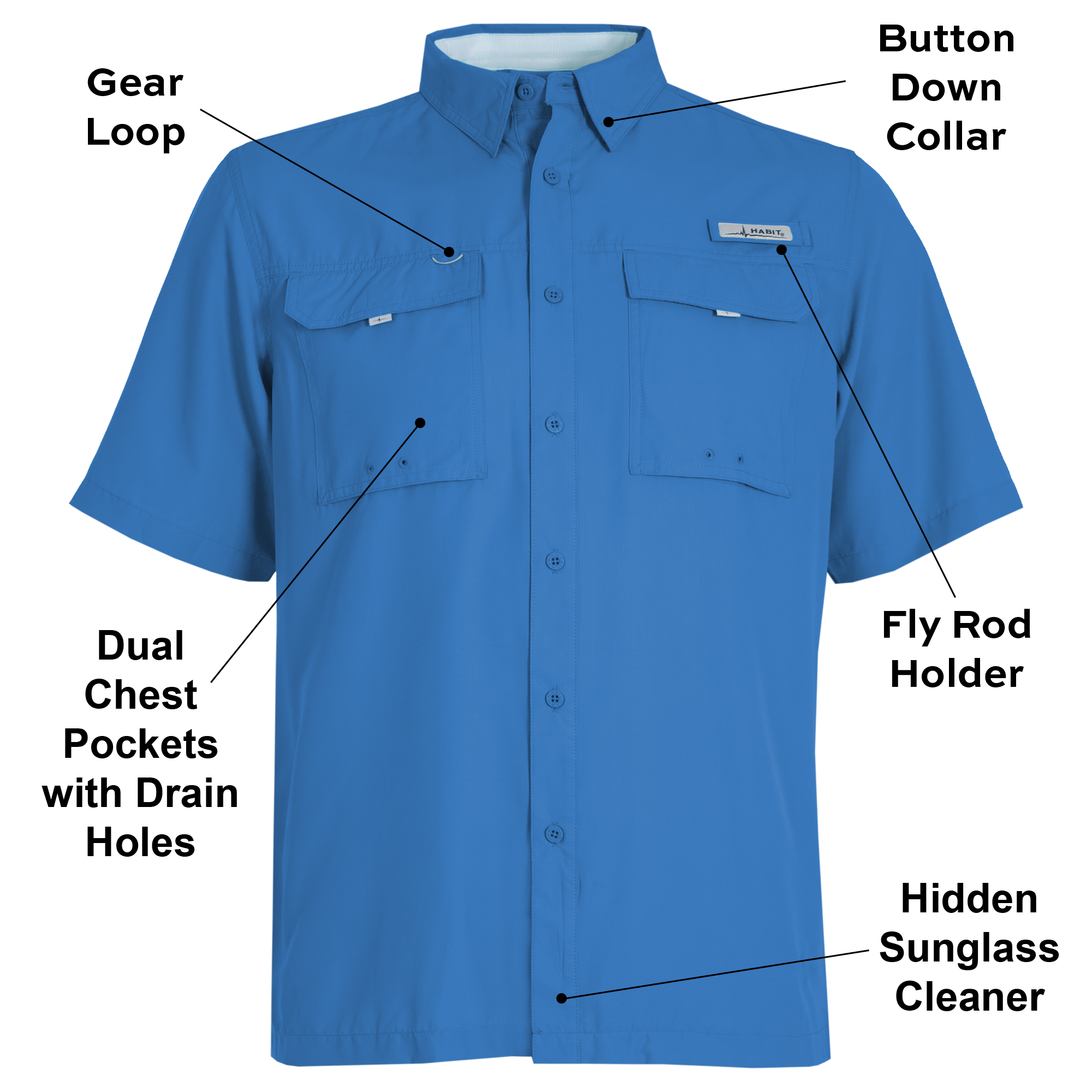 Men's Flushing Bay Short Sleeve Fishing Shirt Barbados Beach / S Men's Flushing Bay Short Sleeve Fishing Shirt Barbados Beach / S