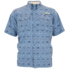 Men's Flushing Bay Short Sleeve Fishing Shirt Saltwater Fish Americana Front