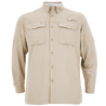 Men's Flushing Bay Long Sleeve Fishing Shirt Sahara front on form