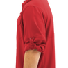 Men's Trappers Cabin Hybrid Long Sleeve Fishing Shirt Brick Red Adjustable Sleeve