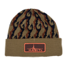 Knit Camo Stocking Cap Brown Camo Front