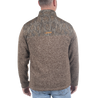 Men's Crater Valley Sweater Fleece Quarter Zip Jacket Mossy Oak New Bottomland back on model view