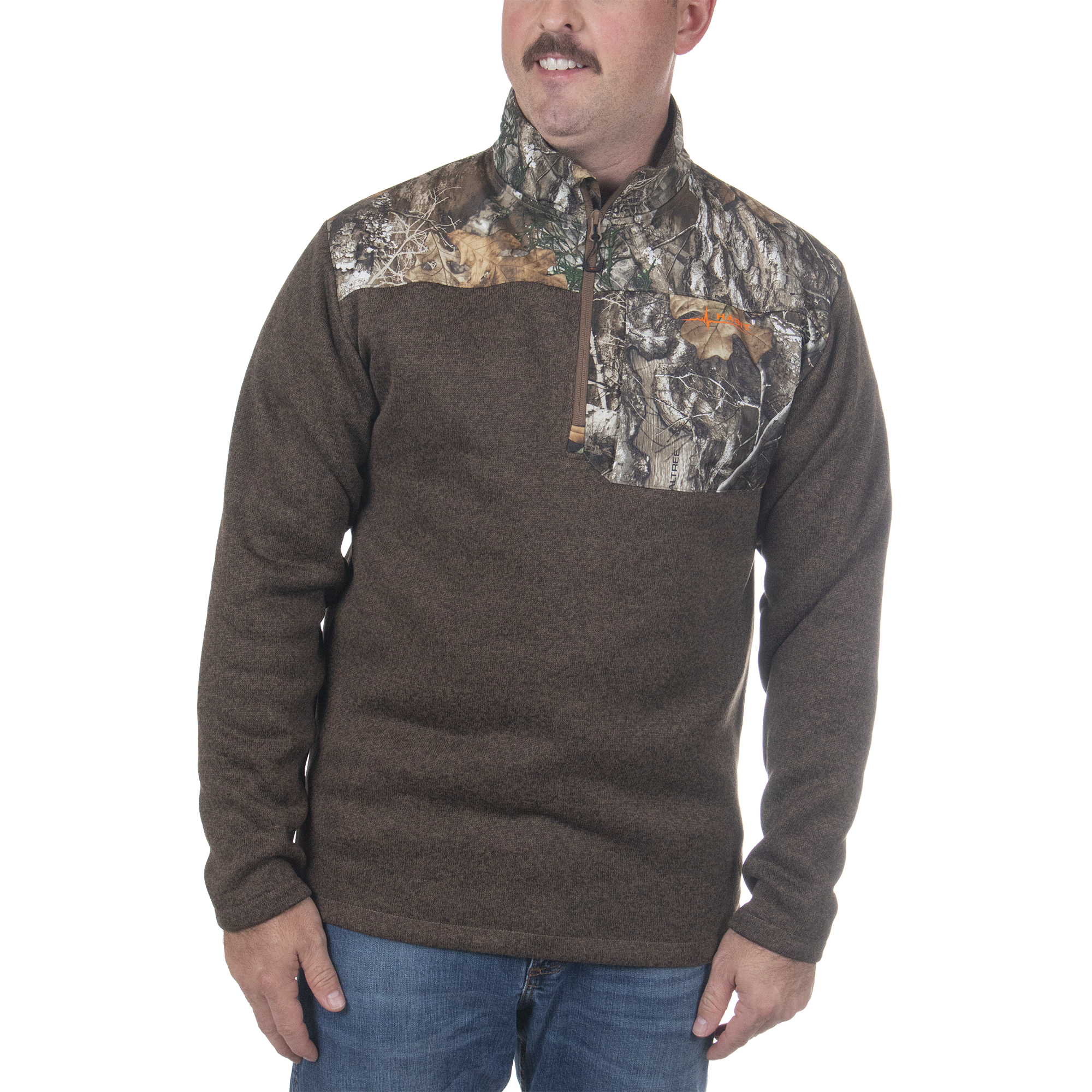 Men s Crater Valley Sweater Fleece Zip Jacket Realtree Habit Outdoors