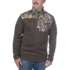 Men's Crater Valley Sweater Fleece Quarter Zip Jacket Realtree Edge front on model view