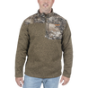 Men's Crater Valley Sweater Fleece Quarter Zip Jacket Realtree Excape front on model