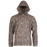 Men's Bow String Sherpa Hoodie Mossy Oak Bottomland front on form view