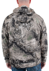 Men's Bow String Sherpa Hoodie Mossy Oak Terra Coyote back on model view