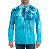 Men’s Corcavado Peak ¼ Zip Performance Layer Waves River blue front on model