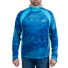Men’s Coppermine Cove Hooded Performance Layer with Gaiter blue Aquarius front