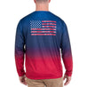 Men's Americana Long Sleeve Performance Tee Back on model view