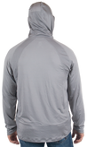 MLF Men's Hooded Performance Layer with Gaiter Sharkskin back hood up