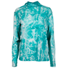 Women's Kachemak Hooded Performance Layer Teal Waves Front