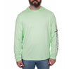 Men's Hooded Performance Layer Sea Foam Front on model