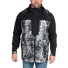 Men’s Angler’s Bluff Rain Jacket Gray Waves Front on model