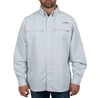 Men’s Skirr River Long Sleeve River Guide Fishing Shirt Dockside Granite Gray Front
