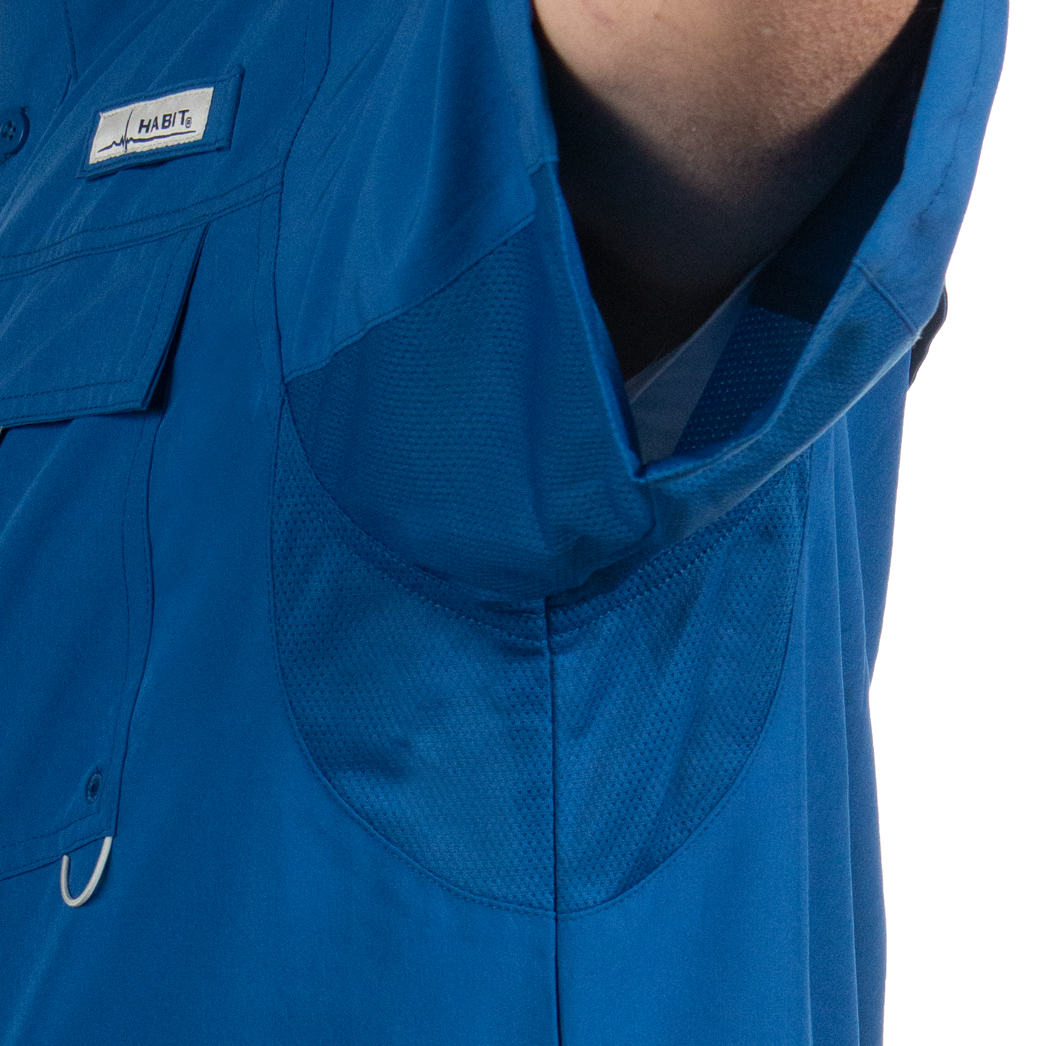 Men’s Forage River Long Sleeve River Guide Fishing Shirt Under arm mesh