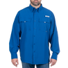 Men’s Forage River Long Sleeve River Guide Fishing Shirt Blue Quartz Front