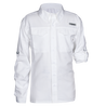Youth Long Sleeve Fishing Guide Shirt Bright white front