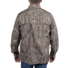 Men's Hatcher Pass Long Sleeve Camo Guide Shirt Mossy Oak New Bottomland back on model