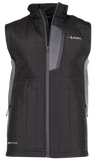 Men's Red Cedar Lake Hybrid Puffer Vest Black front on form