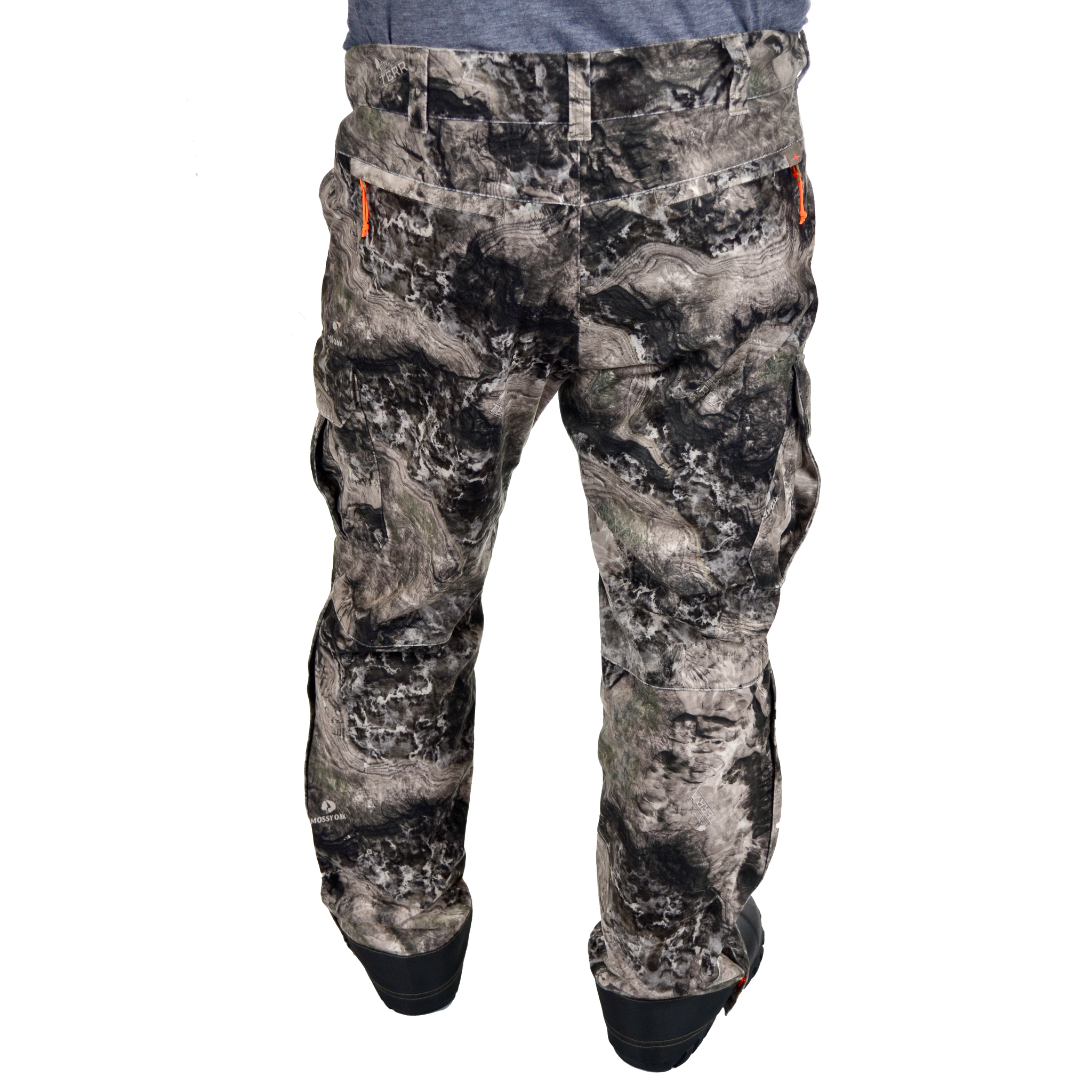 Men's Ripley Trail Stretch Waterproof Pant Mossy Oak Terra Coyote back on model